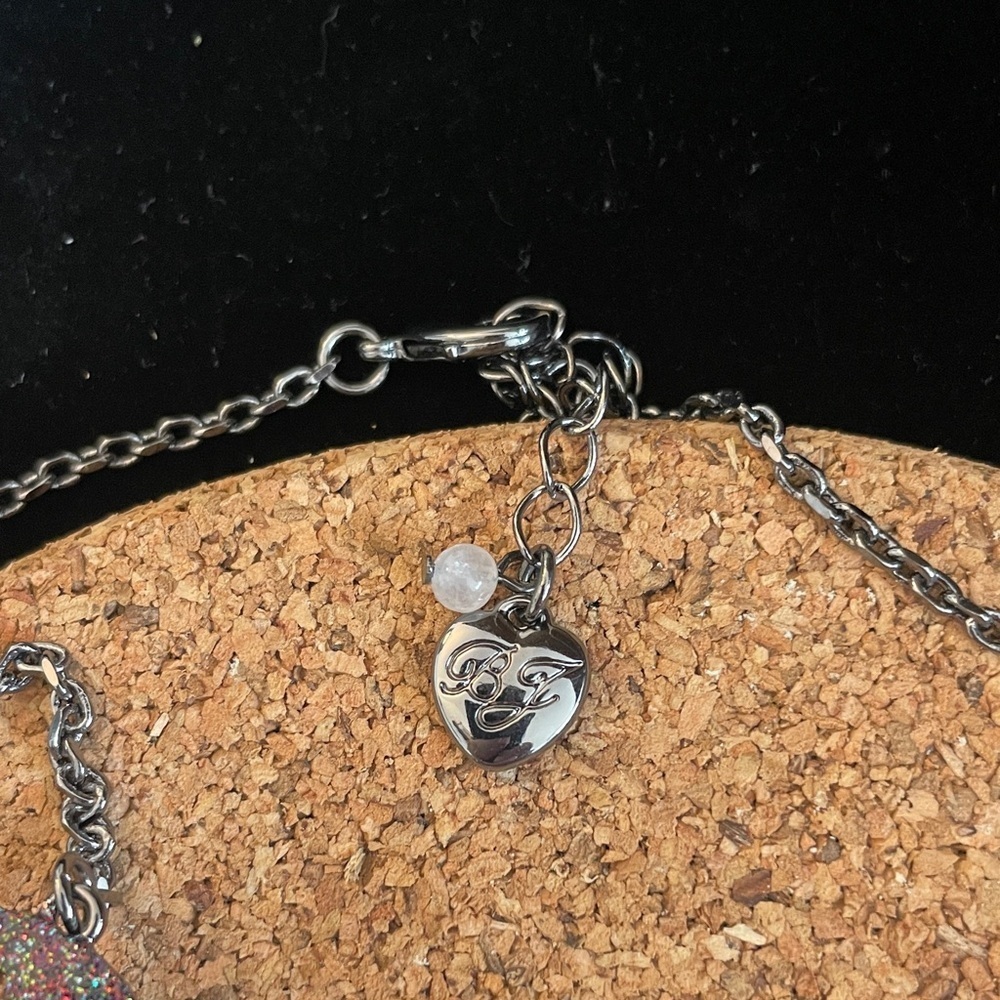 Betsey Johnson Glitter Bat Necklace with Iridescent Accents - Picture 5 of 7